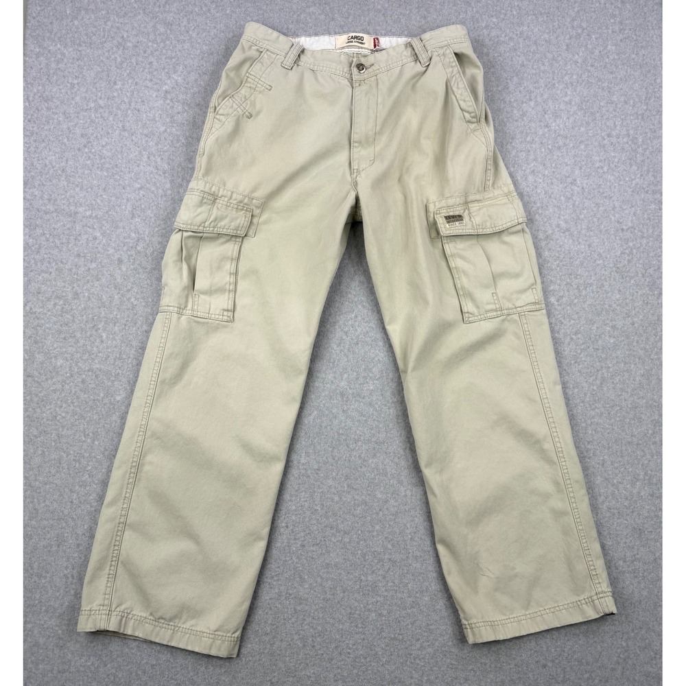 Vintage Levis Cargo Pants Mens 34x32 (Fits 34x31) Tan Loose‎ Baggy Y2K Skater